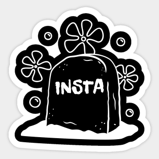 R.I.P. Insta Gravestone Illustration Sticker